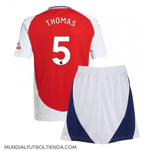 Camiseta Arsenal Thomas Partey #5 Primera Equipación Replica 2024-25 para niños mangas cortas (+ Pantalones cortos)